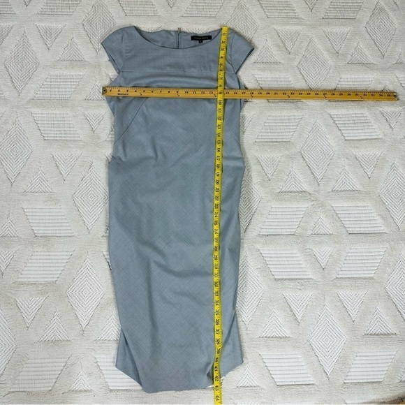 Cynthia Steffe Dress Size 8 Gray Wool Blend Midi Sheath - Picture 11 of 16